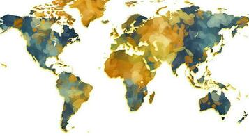 wereld kaart leger camouflage achtergrond. generatief ai. foto