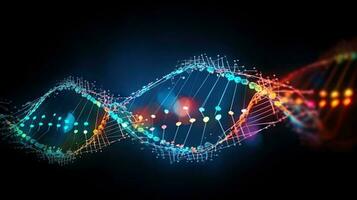 menselijk cel biologie dna moleculair structuur. generatief ai. foto