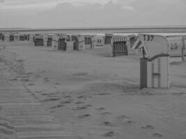 de eiland van spiekeroog in de noorden zee foto