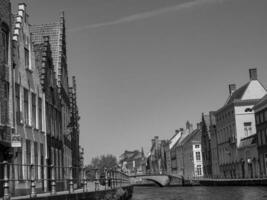 de stad van Brugge in belgie foto