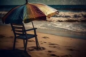 mooi tropisch strand achtergrond gemaakt met ai gegenereerd foto