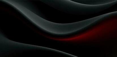 zwart rood golvend abstract achtergrond, generatief ai foto