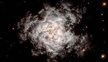 gloeiend ster veld- verlicht de donker nacht lucht gegenereerd door ai foto