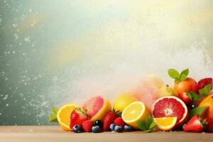 oranje druif achtergrond hookah sap rook voedsel ijs fruit eetpatroon appel. generatief ai. foto