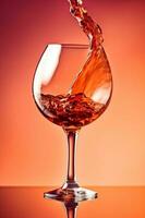 vloeistof detailopname smaak helling drinken achtergrond rood glas wijn alcohol feest. generatief ai. foto
