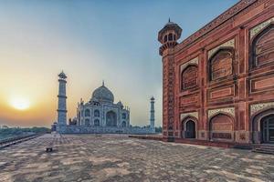Taj Mahal in de ochtend Agra India foto