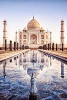 Taj Mahal in de ochtend Agra India foto