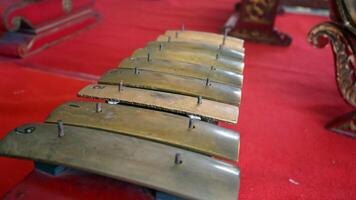 gamelan. Indonesisch Javaans musical instrument. foto