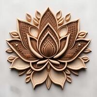 lotus bloem, paisley, Indisch ornament, ai generatief foto