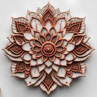 lotus bloem, paisley, Indisch ornament, ai generatief foto