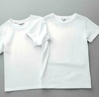 ai genereren foto vrij foto wit t-shirts met kopiëren ruimte Aan