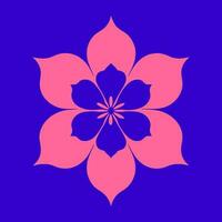 bloem logo vector gemakkelijk abstract vlak mandala tatoeëren fabriek kleur bloesem bloem bloeien stencil foto