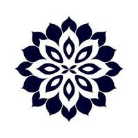 bloem logo vector gemakkelijk abstract vlak mandala tatoeëren fabriek kleur bloesem bloem bloeien stencil foto