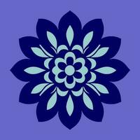 bloem logo vector gemakkelijk abstract vlak mandala tatoeëren fabriek kleur bloesem bloem bloeien stencil foto