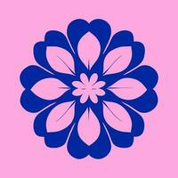 bloem logo vector gemakkelijk abstract vlak mandala tatoeëren fabriek kleur bloesem bloem bloeien stencil foto