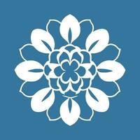 bloem logo vector gemakkelijk abstract vlak mandala tatoeëren fabriek kleur bloesem bloem bloeien stencil foto