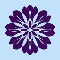 bloem logo vector gemakkelijk abstract vlak mandala tatoeëren fabriek kleur bloesem bloem bloeien stencil foto