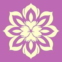 bloem logo vector gemakkelijk abstract vlak mandala tatoeëren fabriek kleur bloesem bloem bloeien stencil foto