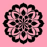 bloem logo vector gemakkelijk abstract vlak mandala tatoeëren fabriek kleur bloesem bloem bloeien stencil foto