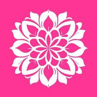 bloem logo vector gemakkelijk abstract vlak mandala tatoeëren fabriek kleur bloesem bloem bloeien stencil foto