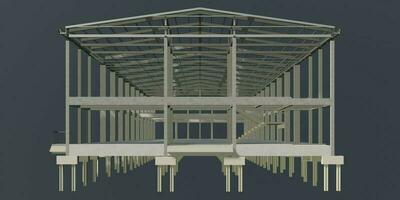 3d illustratie van gebouw structuur foto