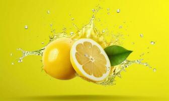 geel ananas achtergrond voor sociaal media reclame, fruit citrus vitamine c. generatief ai foto