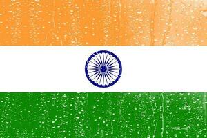 3d vlag van Indië Aan een glas foto