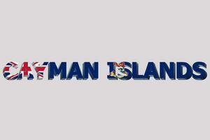 3d vlag van kaaiman eilanden Aan een tekst achtergrond. foto