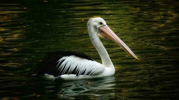 de papegaai of pelikaan is een water vogel dat heeft een etui onder haar bek, en is een deel van de pelecanidae vogel familie. foto