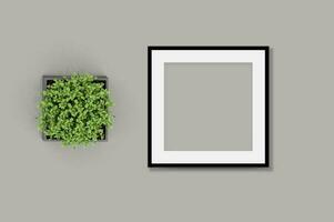 leeg wit frame mockup foto