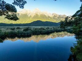 spiegel meren, Zuidland, nieuw Zeeland foto