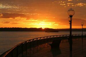 Sydney zonsopkomst Bij opera huis foto