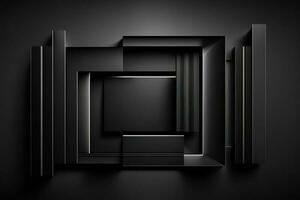 een luxe modern donker achtergrond in de vorm van een rechthoek, gegenereerd door ai foto