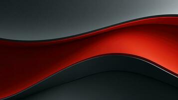 rood curves Aan een grijs en zwart achtergrond, gegenereerd door ai foto