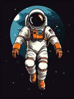 vector achtergrond van een astronaut, gegenereerd door ai foto