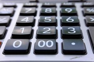 close-up rekenmachine en macro rekenmachine met nummer foto