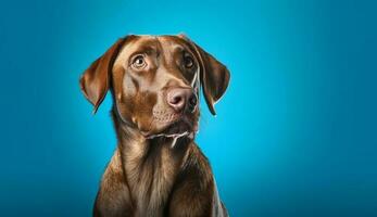 geïsoleerd mooi huisdier portret van hond foto