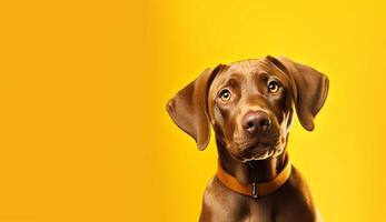 geïsoleerd mooi huisdier portret van hond ai generatief foto