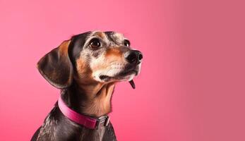 geïsoleerd mooi huisdier portret van hond ai generatief foto