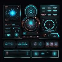 dashboard hud elementen ai gegenereerd foto