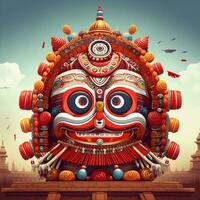 jagannath rath yatra Indië festivals ontwerp foto