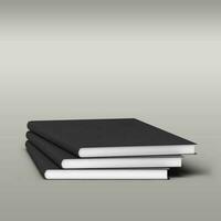 groot zwart organisator groot boek geïsoleerd Aan grijs achtergrond. foto