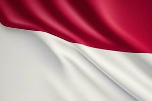3d realistisch Indonesisch vlag achtergrond foto