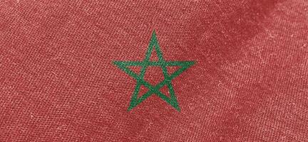 Marokko vlag kleding stof katoen materiaal breed vlag behang van maghreb foto