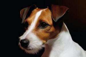 portret van een schattig jack russel terriër Doen gemaakt met generatief ai technologie. foto