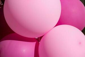 abstract achtergrond schattig roze gekleurde ronde ballon foto