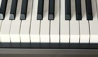 toetsenbord van een piano. detailopname foto