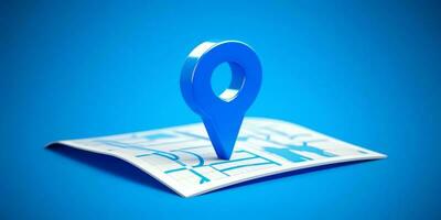pin GPS plaats symbool icoon teken kaarten. plaats bedrijf plaats. route grafisch weg Mark bestemming, ai gegenereerd foto