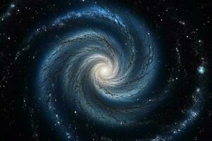 sterrenwacht vraag me af, telescoop onthult een boeiend spiraal heelal ai gegenereerd foto
