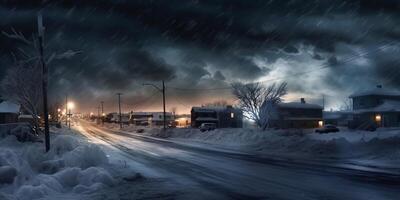 bliksem bout, stormachtig weer en natuurlijk ramp, ai gegenereerd foto